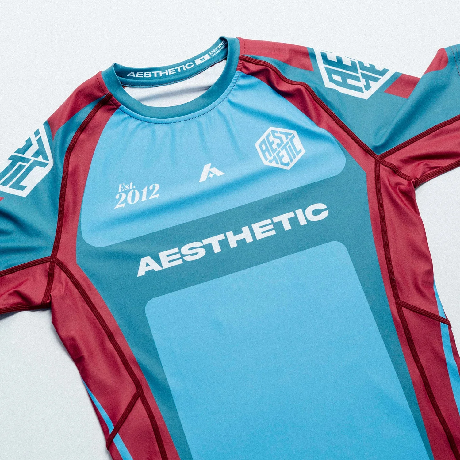 Cross Short Sleeve Rashguard (Maroon) - Image 5