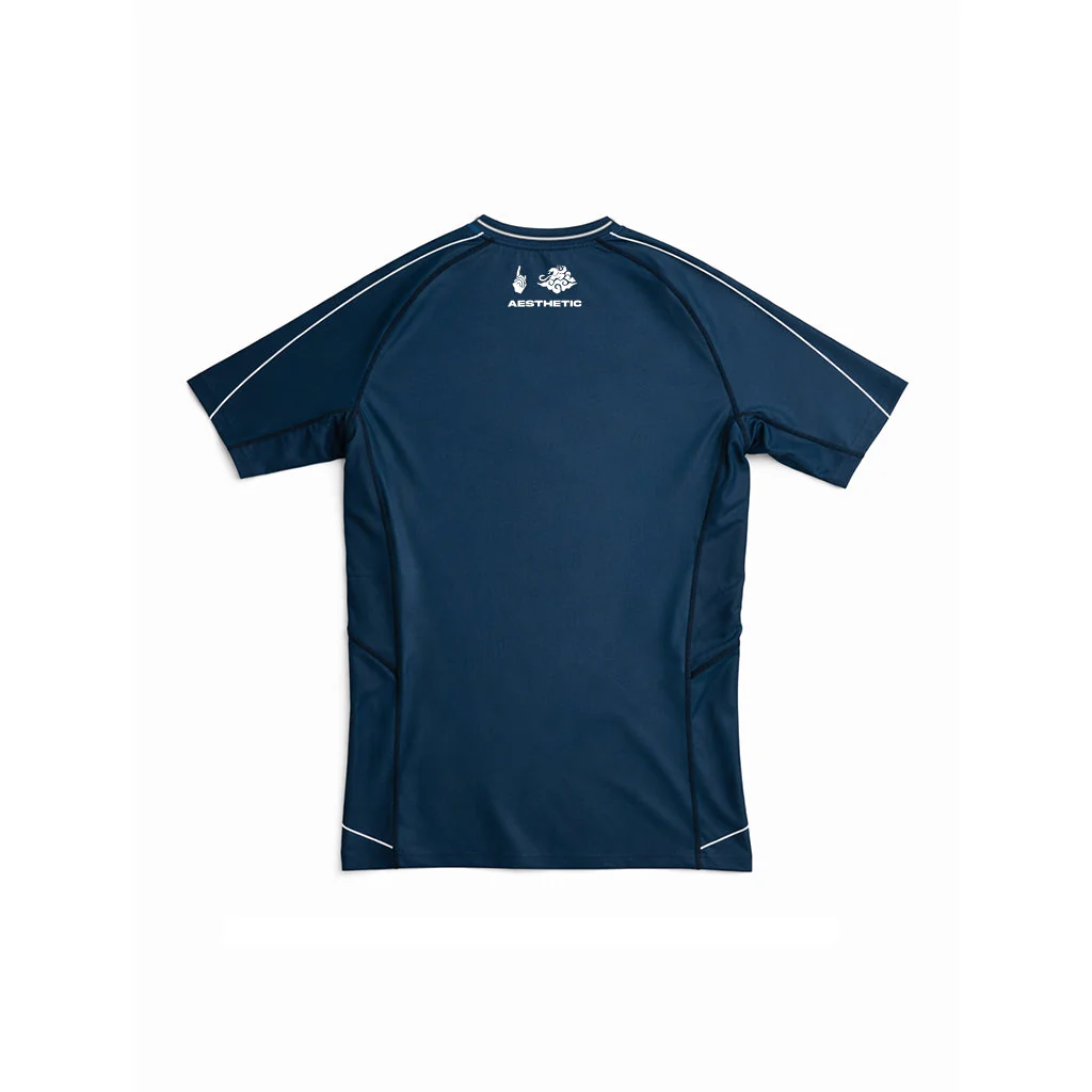 'Fine Lines' Jozef Chen Short Sleeve Rashguard (Ink) - Image 2