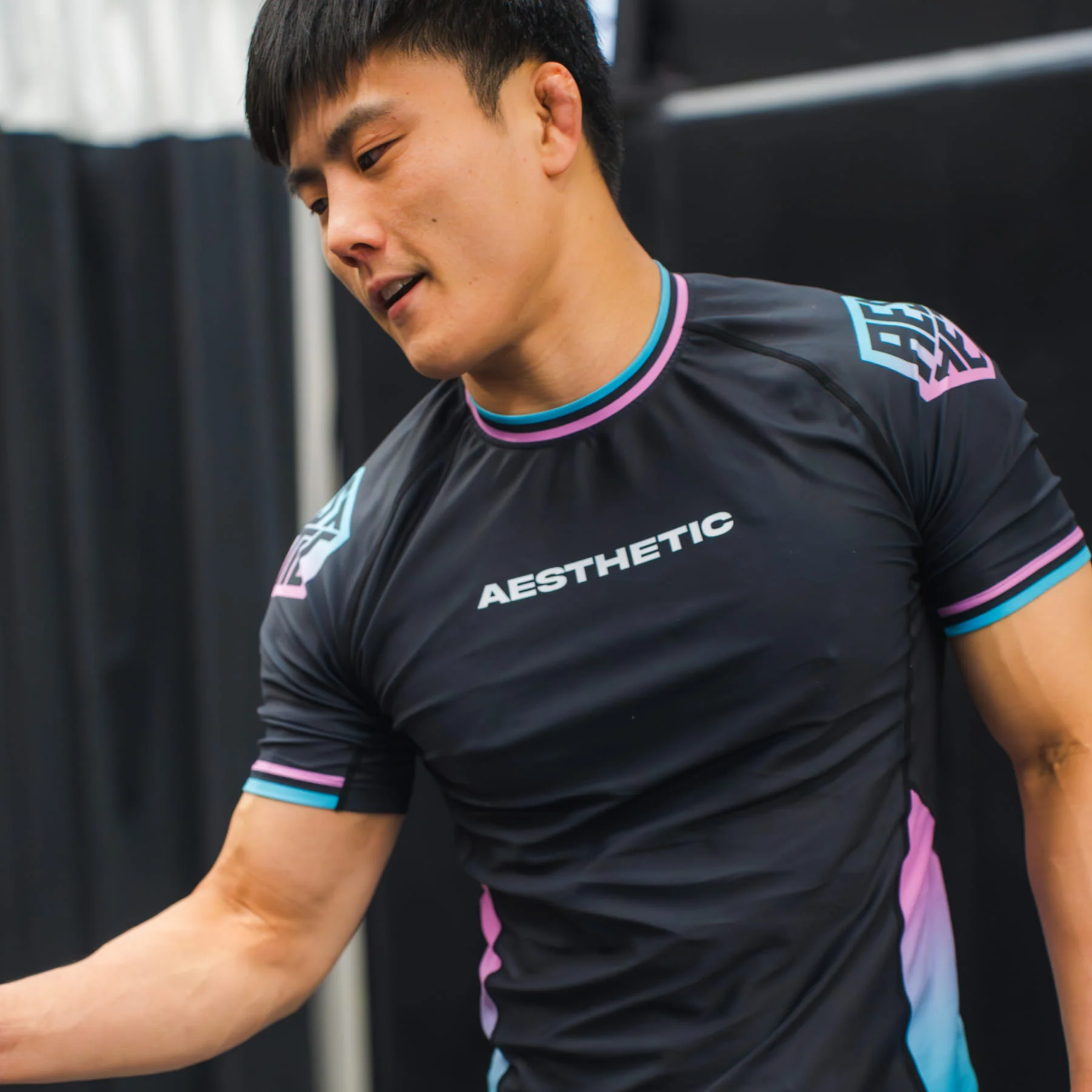 'Miami' Short Sleeve Rashguard (Black) - Image 3