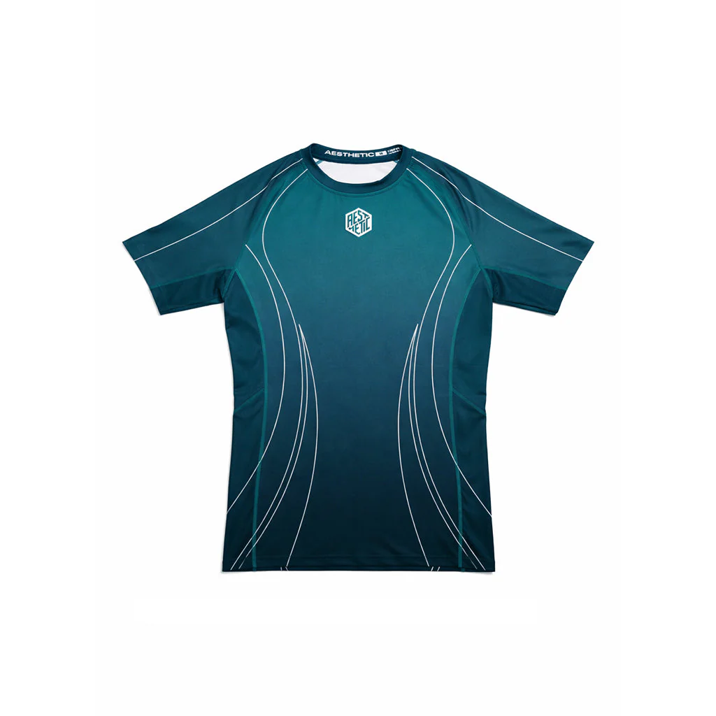 'Motion' Jozef Chen Short Sleeve Rashguard (Castleton Green)