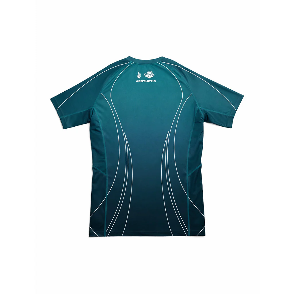 'Motion' Jozef Chen Short Sleeve Rashguard (Castleton Green) - Image 2